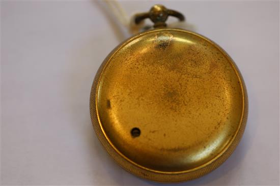 A cased pocket barometer / compass, together with a brass pocket barometer